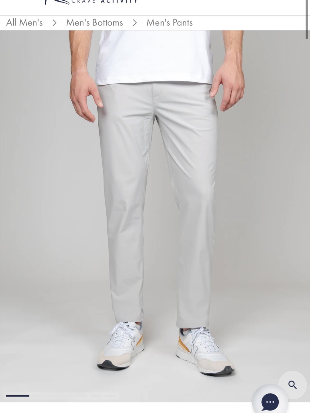 Men's Rhoback Light Gray Casual Chino Pants 42x32